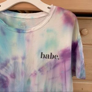 Aerie Oversized T-Shirt (tie-dyed by me)